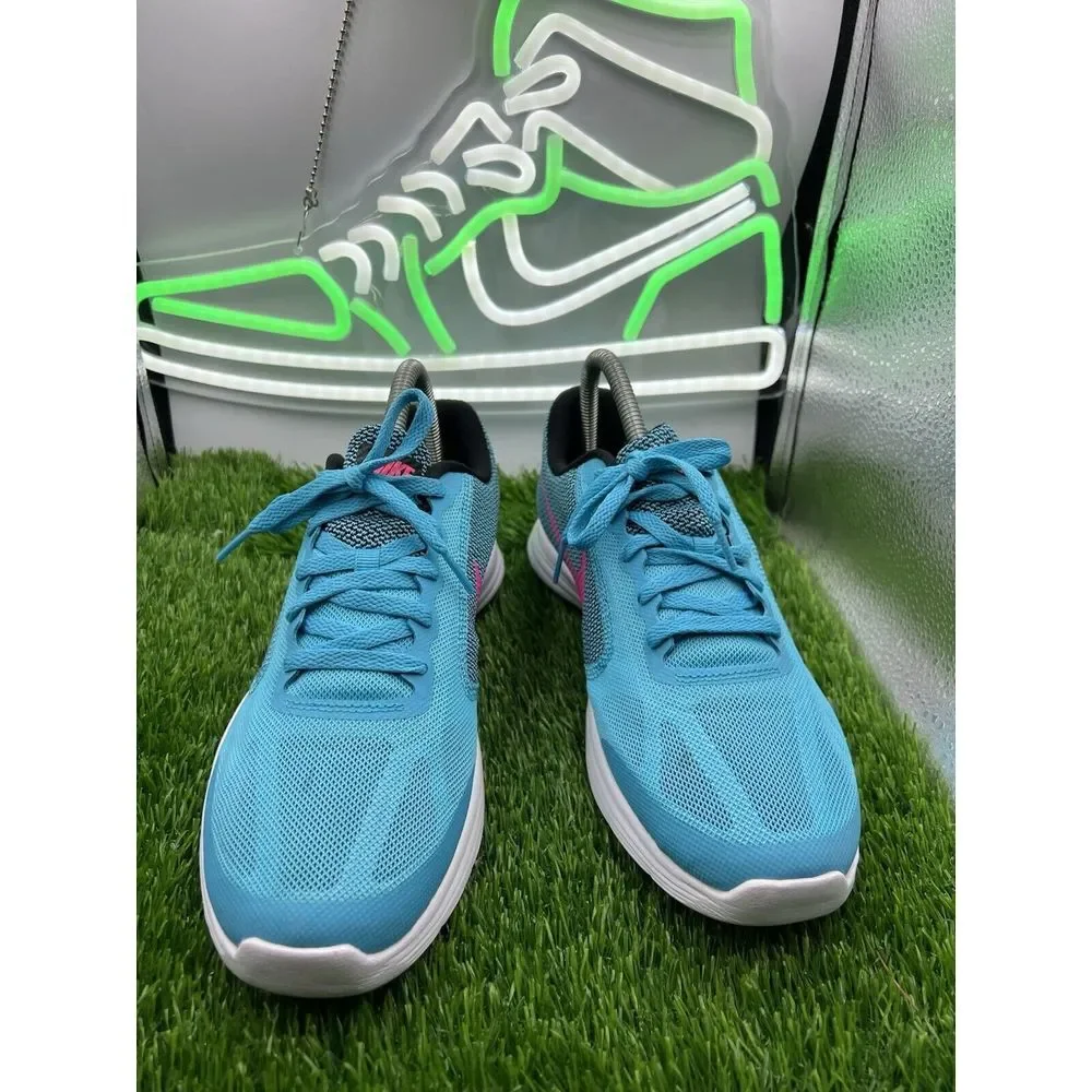 Nike Revolution 3 819416-401 Youth Running  Shoes Blue Pink‎ Size 7Y Womens 8.5